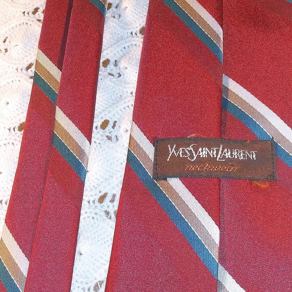 YSL Men Tie has some wear